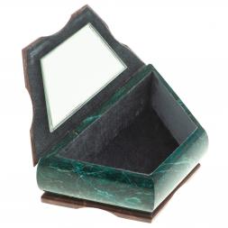 Шкатулка камень змеевик, креноид 14х8х8 см