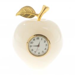 Часы «Яблоко» из белого оникса 7×9 см (3)