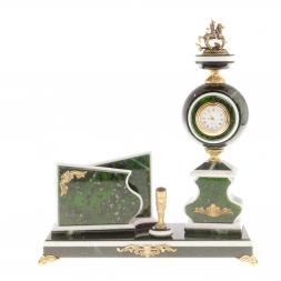 Письменный набор "Георгий Победоносец" змеевик