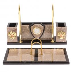 Письменный набор &amp;quot;Щит из бежевого мрамора