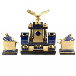 Настольный набор из лазурита "Орел"