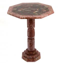 Каменный стол из лемезита и яшмы №8