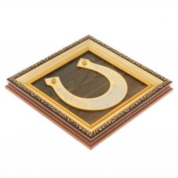 Панно "Подкова на счастье" из яшмы