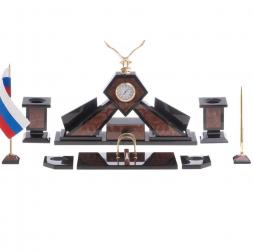 Письменный набор "Орел" камень лемезит