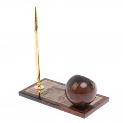 Письменный набор &amp;quot;Купюра 5000 рублей&amp;quot; из коричневого обсидиана