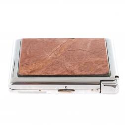 Портсигар на 20 сигарет с зажигалкой камень яшма