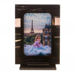 Рамка для фото 10х15 см черного из обсидиана