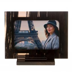 Рамка для фото 10х15 см черного из обсидиана