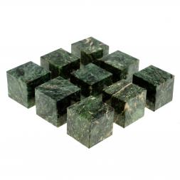 Камни для виски набор 9 кубиков темно-зеленый змеевик