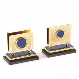 Письменный прибор из лазурита "Георгий Победоносец"