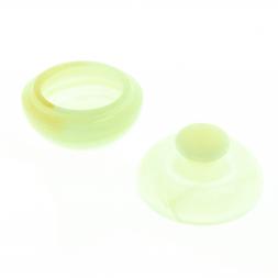 Каменная шкатулка из оникса "Яблоко" зеленая 6,5х6,5х5,5 см (2,5)