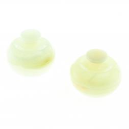 Каменная шкатулка из оникса "Яблоко" зеленая 6,5х6,5х5,5 см (2,5)