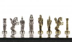 Оригинальные шахматы "Александр Македонский" доска 36х36 см из мрамора