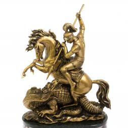 Часы каминные "Георгий Победоносец" из креноида