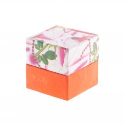 Шкатулка круглая "Грибок" камень оникс бело-коричневый 7,6х5,9 см (3)