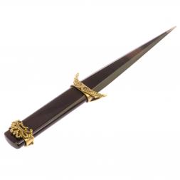 Нож сувенирный "Царский" из обсидиана и бронзы