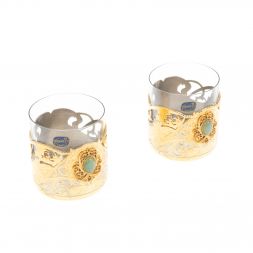 Набор для виски "На двоих" 2 стакана на подносе Златоуст