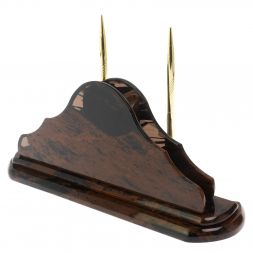 Настольный набор &amp;quot;Волна&amp;quot; из коричневого обсидиана