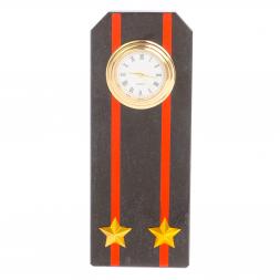 Часы "Погон подполковник МП ВМФ" из змеевика