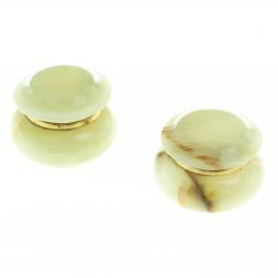 Шкатулка круглая "Грибок" камень оникс зеленый 7,6х5,9 см (3)