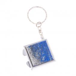 Складное зеркало брелок из афганского лазурита квадратное