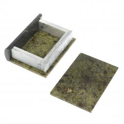 Шкатулка в виде книги "Книжка" камень змеевик малая 9,5x8x3 см