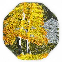 Магнит с рисунком "Восьмигранник" большой камень змеевик