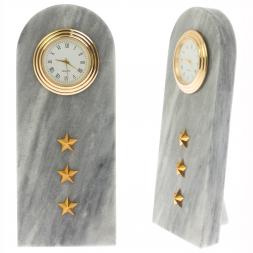 Подарочные часы "Погон старший прапорщик МВД" мрамор