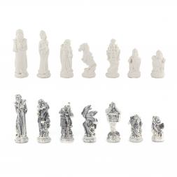 Шахматы сувенирные "Русские сказки" камень лемезит 40х40 см