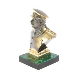 Статуэтка "Сталин" из бронзы и малахита