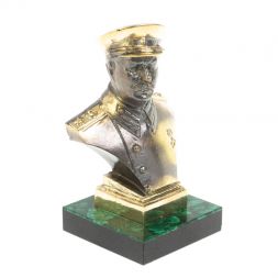 Статуэтка "Сталин" из бронзы и малахита