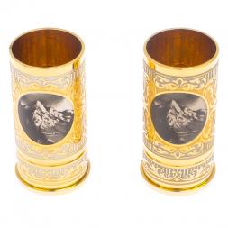 Набор из двух стопок "Охотник" 40 мл Златоуст