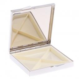 Таблетница на 4 отделения камень авантюрин цвет серебро