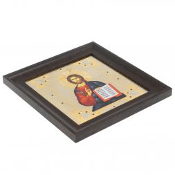 Икона гравюра "Спаситель" багет 22,5х23,5х2 см Златоуст