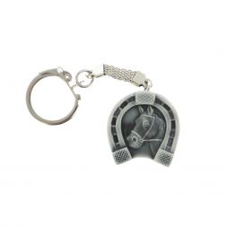 Брелок "Подкова и лошадь" из мрамолита