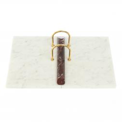 Подставка под перекидной календарь из креноида и белого мрамора