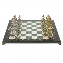 Шахматы подарочные "Восточные" доска 40х40 см мрамор змеевик