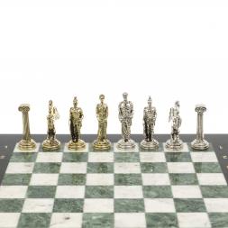 Шахматы подарочные "Восточные" доска 40х40 см мрамор змеевик