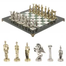 Шахматы подарочные "Восточные" доска 40х40 см мрамор змеевик