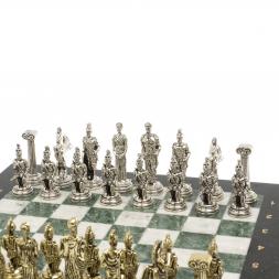 Шахматы подарочные "Восточные" доска 40х40 см мрамор змеевик