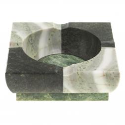 Пепельница из камня змеевик, офиокальцит 10х10х3,5 см