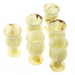 Набор бокалов из оникса 6,5х12 см 100 мл (2,5х5) 6 шт в коробке