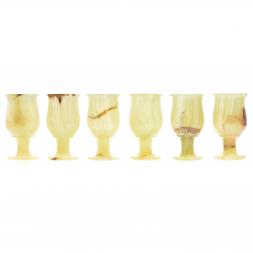 Набор бокалов из оникса 6,5х12 см 100 мл (2,5х5) 6 шт в коробке