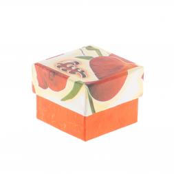 Шкатулка из оникса "Грибок" бело-зеленая 6,4х4,7 см (2,5)