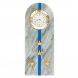 Часы-погон "Капитан МЮ " камень мрамор