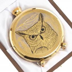 Фляжка с гравюрой "Филин" Златоуст