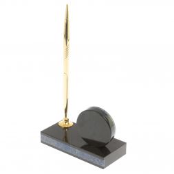 Подставка под ручку с часами &quot;Лазурит&quot; 7,5х5,5х21 см