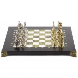 Шахматы "Троянская война" 28х28 см змеевик мрамор