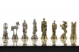 Шахматы "Троянская война" 28х28 см змеевик мрамор