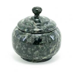 Сахарница камень змеевик 9х8 см